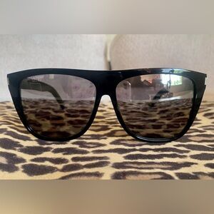 Yves Saint Laurent SL 1 Black Shield Sunglasses